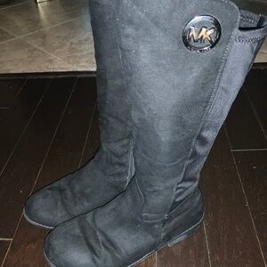 Michael by Michael Kors Girls Soft Suede Black Boots, Size 5